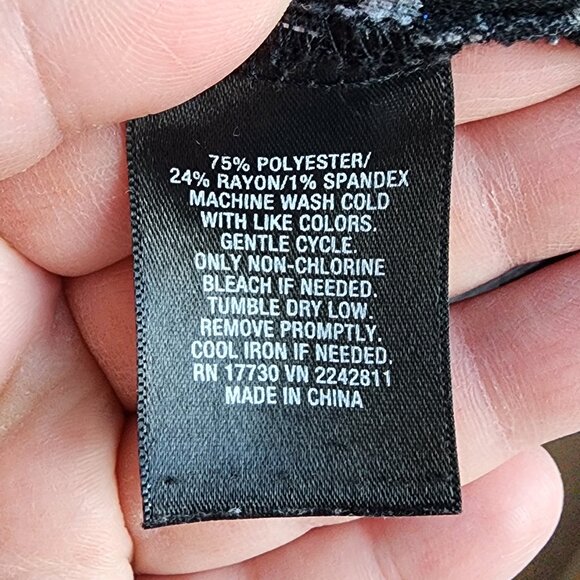 Mossimo Supply Co. Black/Gray Striped Ruffled Jersey Dress Size 8 - Picture 11 of 15